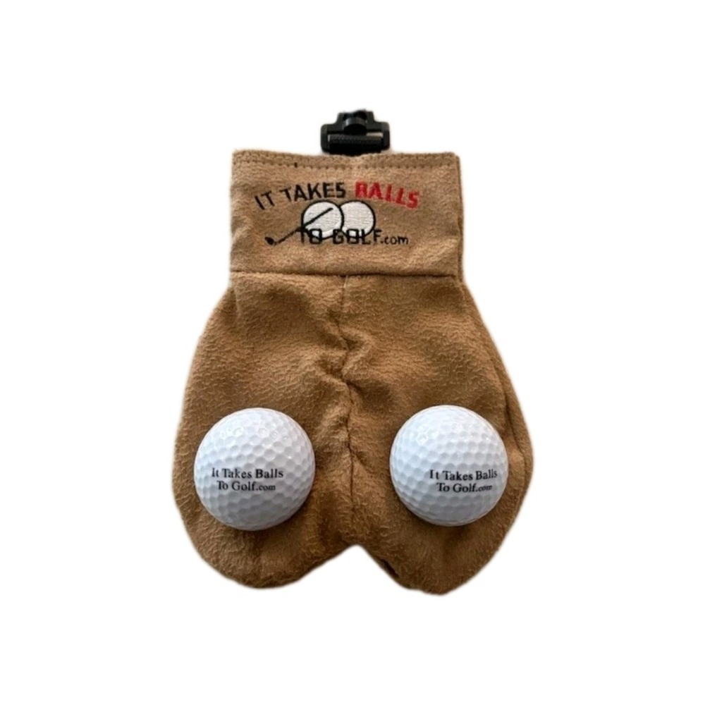 Original‎ My Sack "It Takes Balls To Golf" Storage Bag Novelty Includes 2 Balls